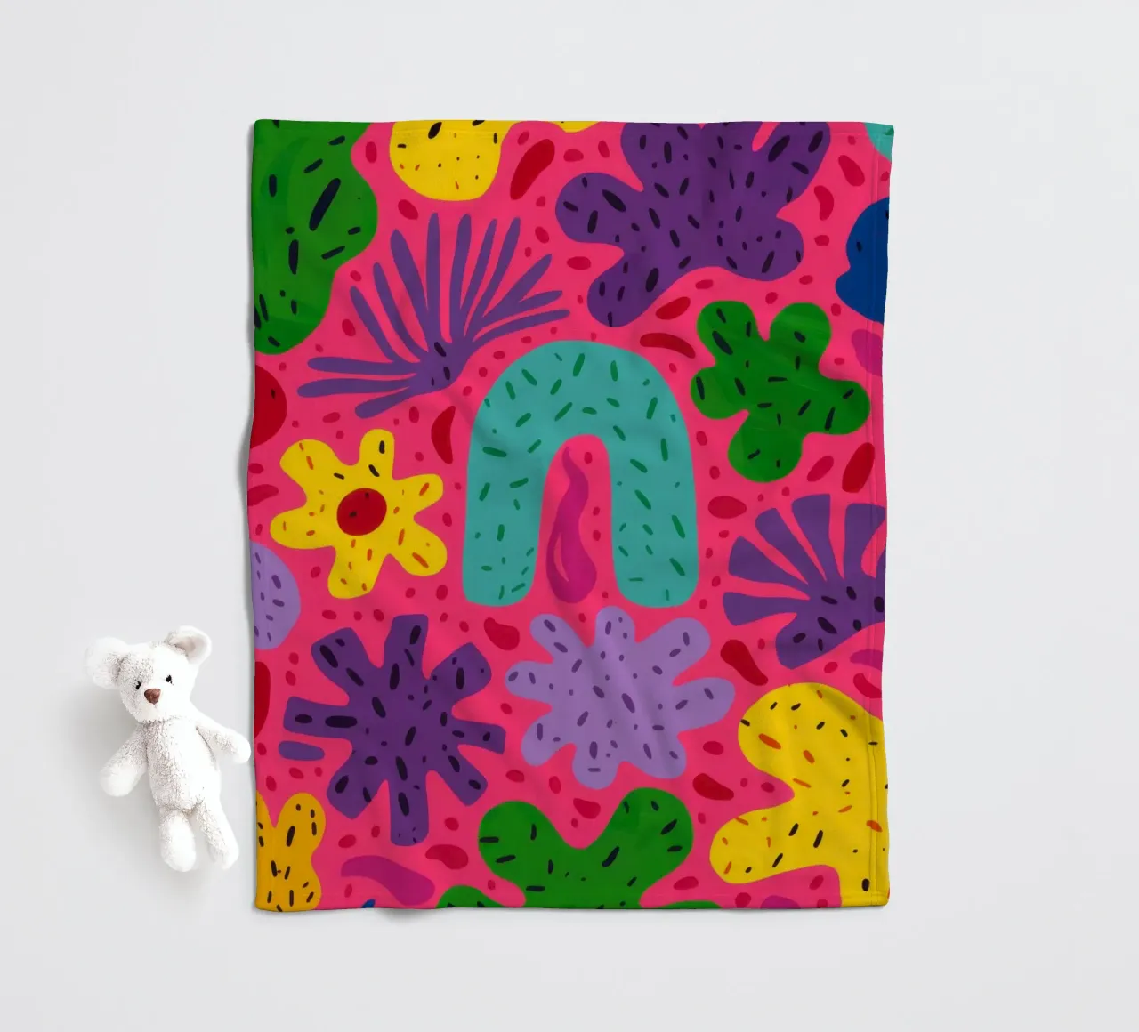 Colore psichedelico in fiore coperta in pile da Frosh Pallete