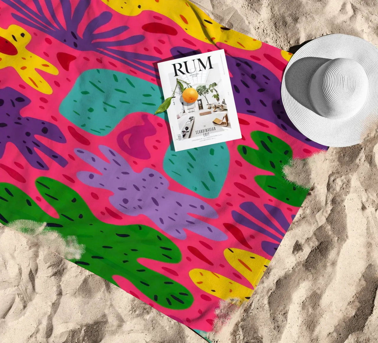 Colore psichedelico in fiore telo mare da Frosh Pallete