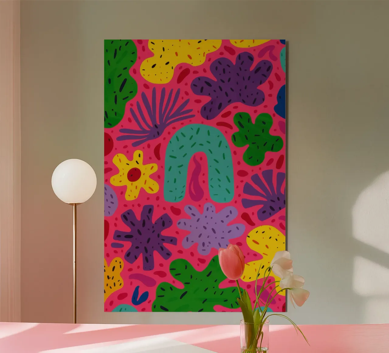 Colore psichedelico in fiore alluminio dibond da Frosh Pallete