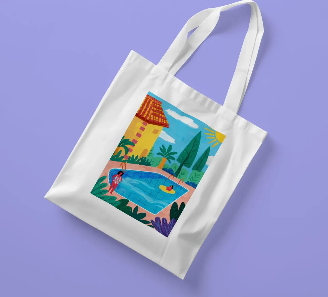 Private Pool Paradise tote bag by Veil Maya