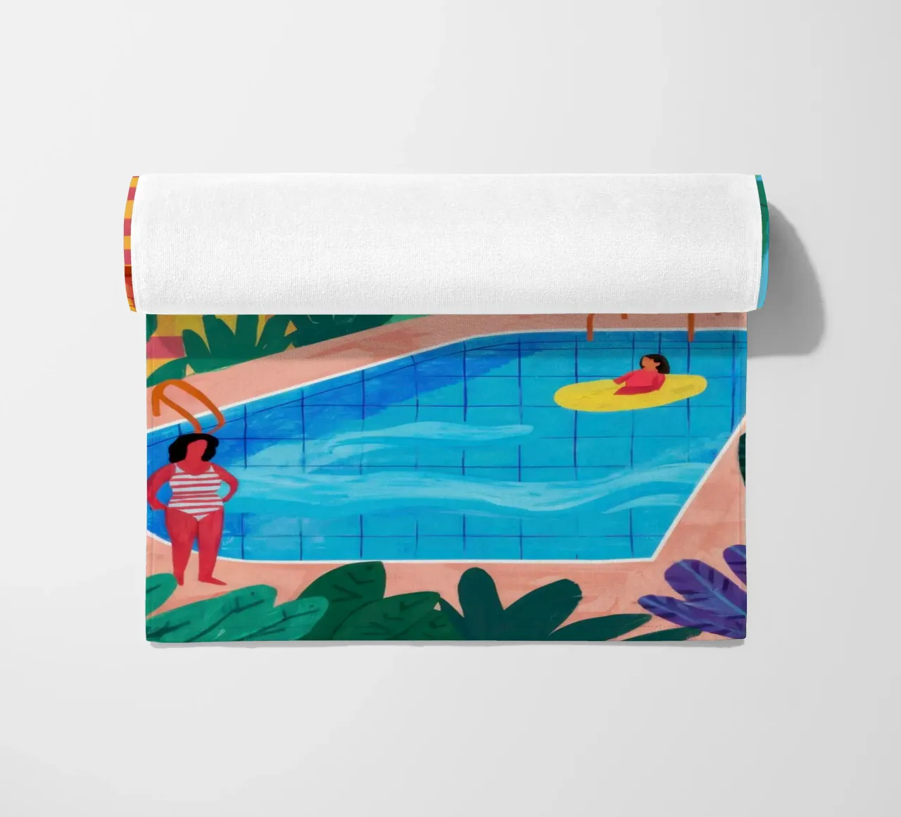 Private Pool Paradise beach towel by Veil Maya