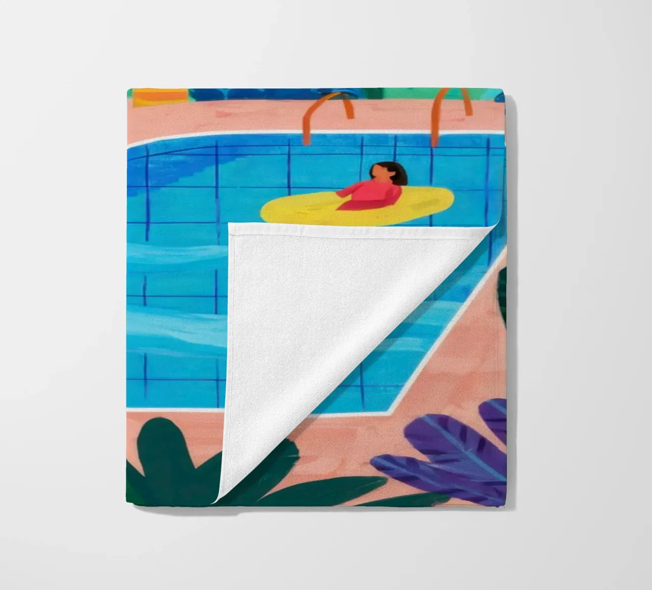 Private Pool Paradise beach towel by Veil Maya