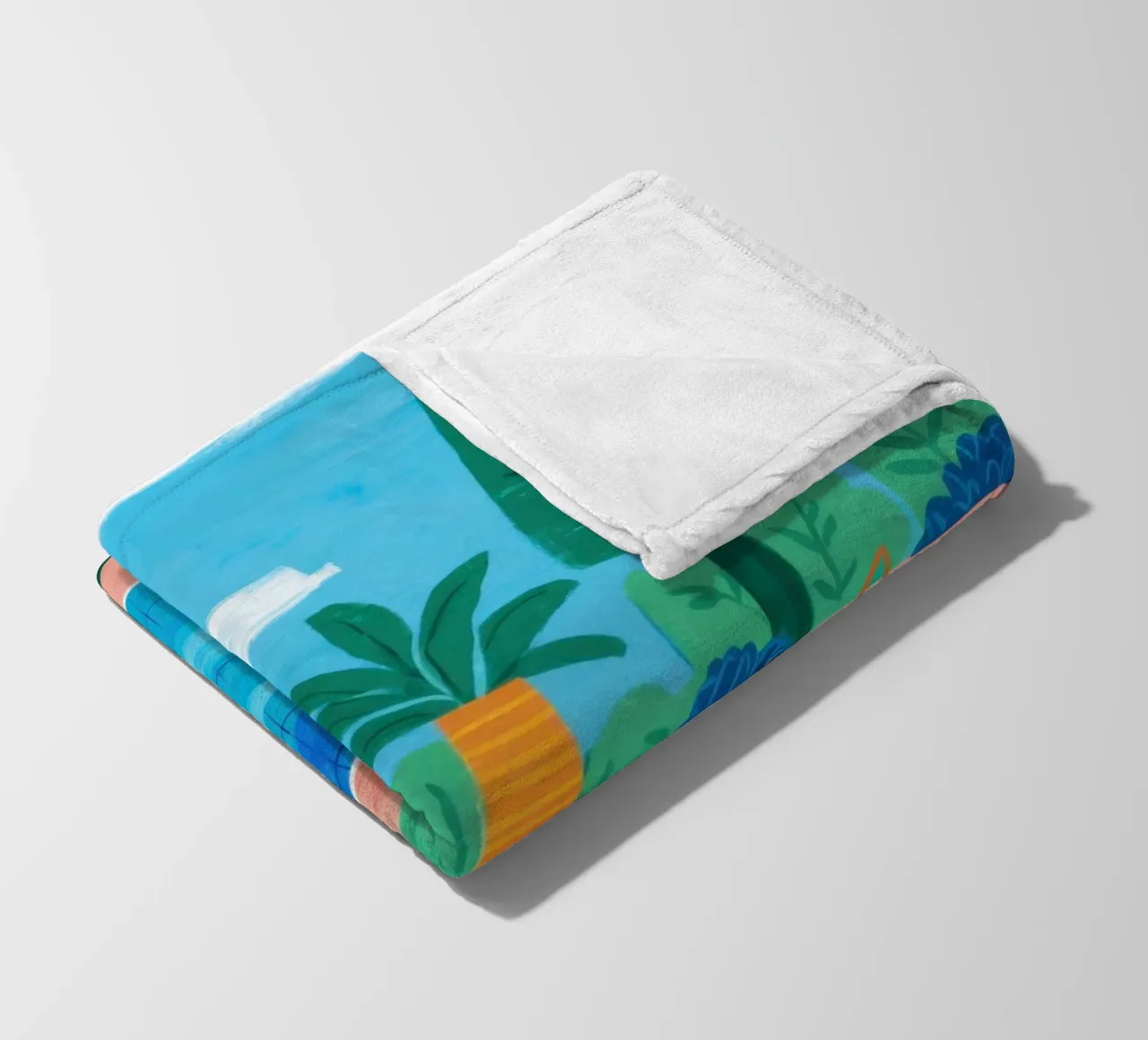 Private Pool Paradise fleece blanket by Veil Maya