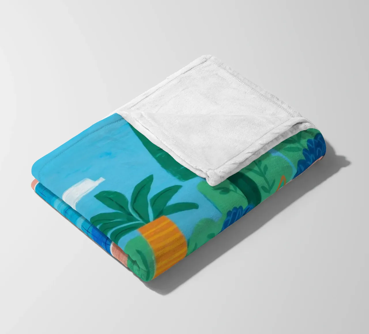Private Pool Paradise fleece blanket by Veil Maya