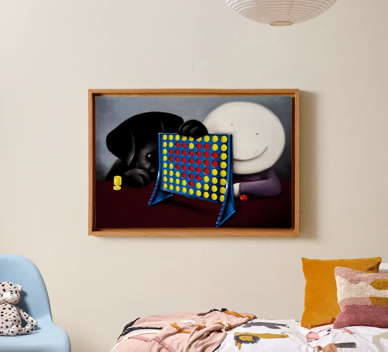 Connect 4 Love by Doug Hyde canvas with Floater frame by Hyde Hi