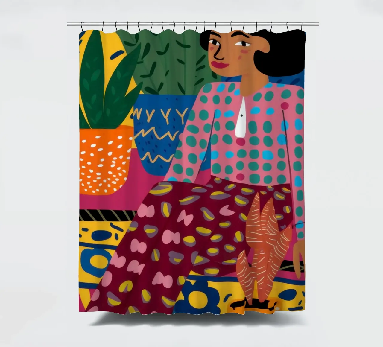 The Botanical Muse shower curtain by Veil Maya