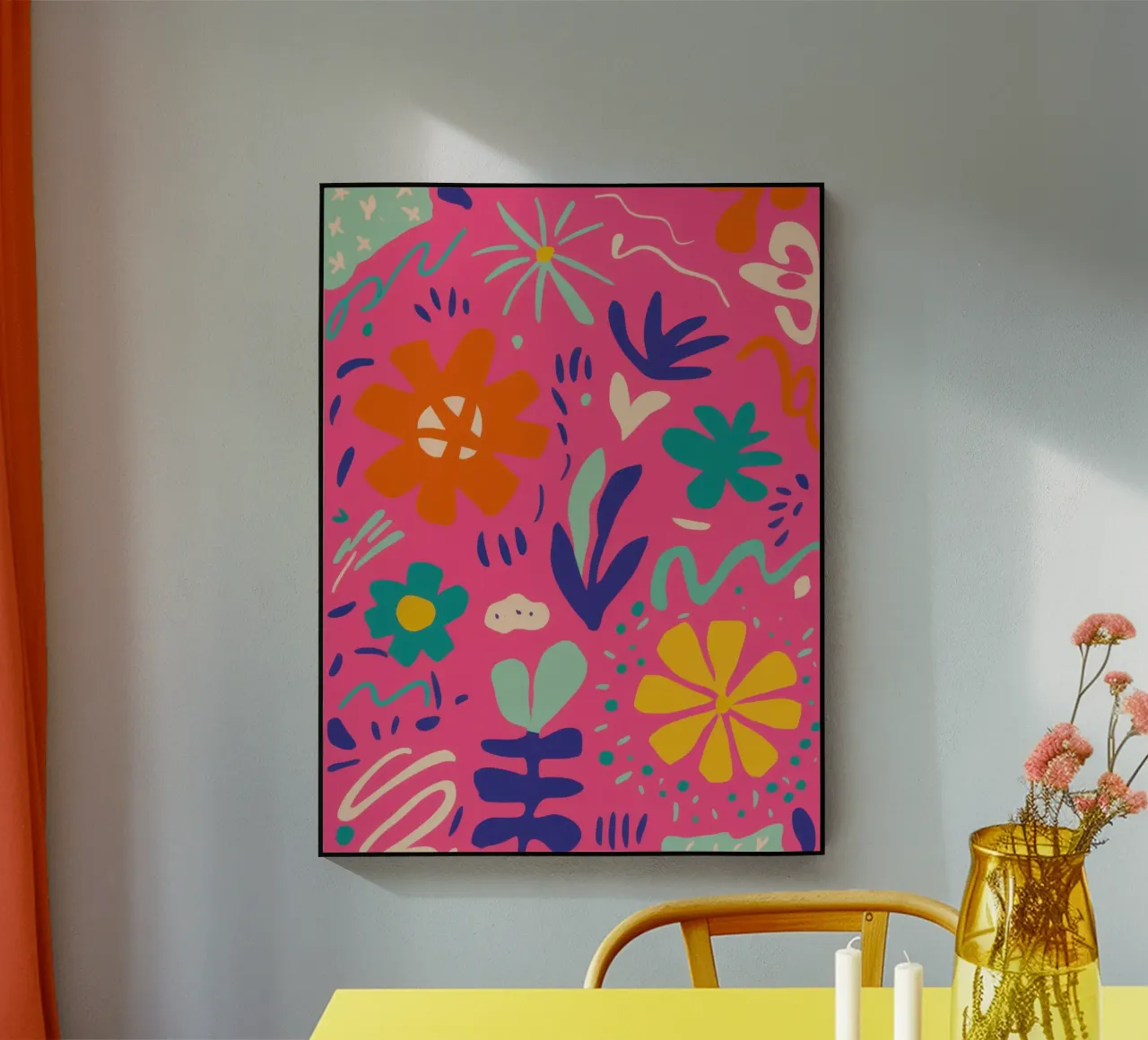 Pink Floral Dream acrylic glass by Frosh Pallete
