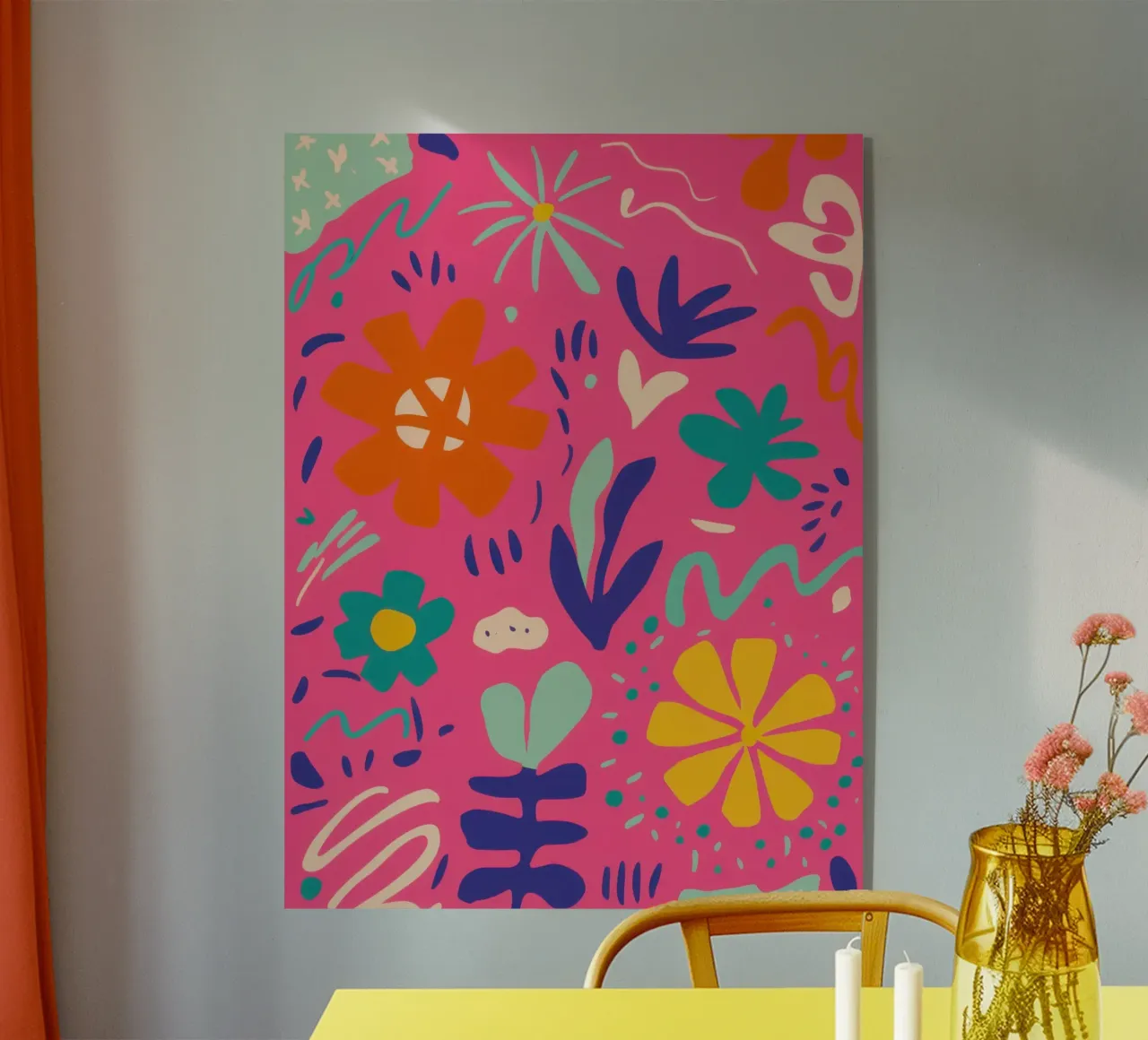 Pink Floral Dream acrylic glass by Frosh Pallete