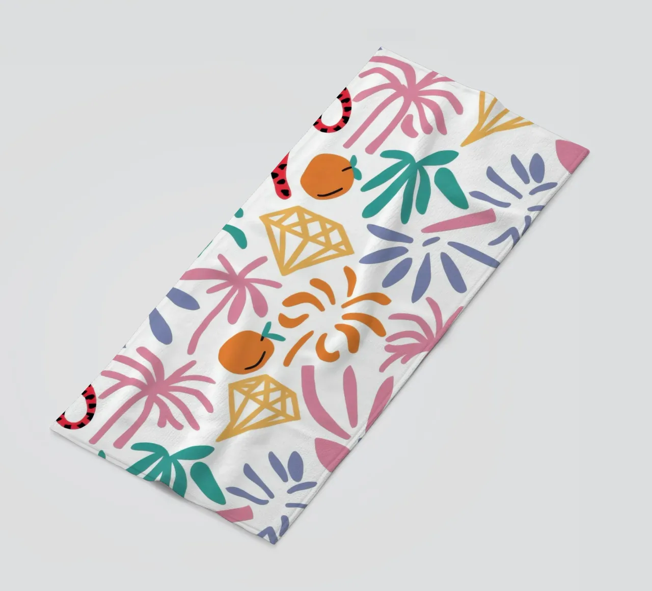 Wild Diamond Flora beach towel by Bring Haven