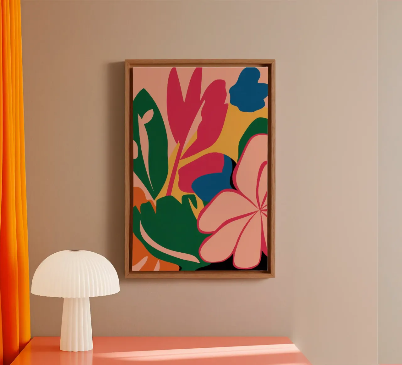 Lebendige Blatt-Collage Leinwand von Frosh Pallete