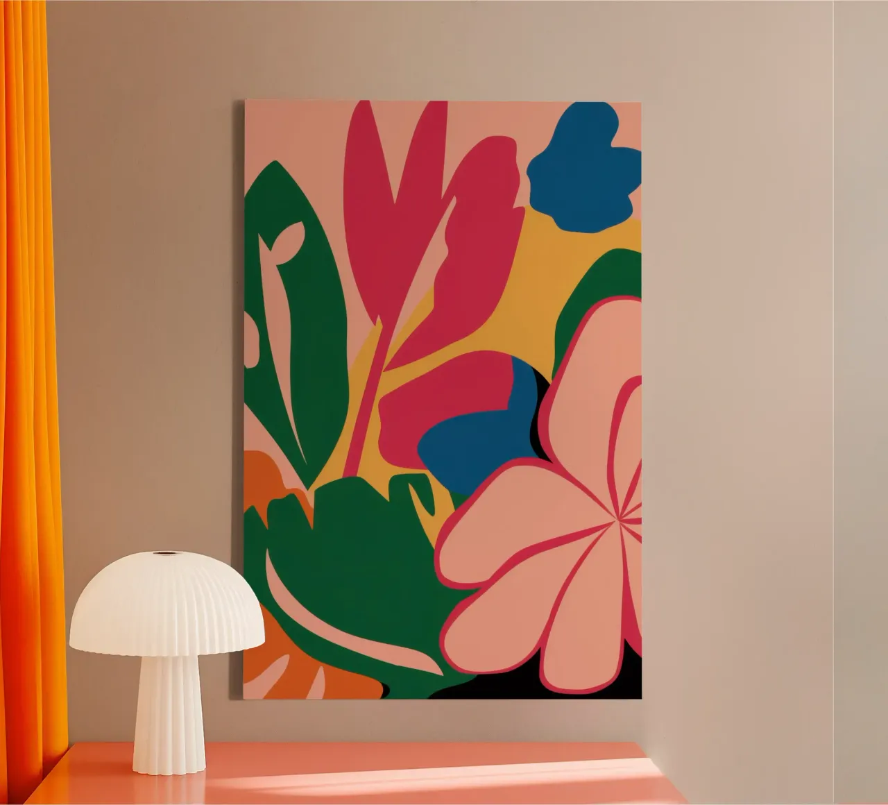 Lebendige Blatt-Collage Leinwand von Frosh Pallete