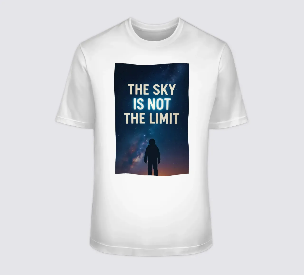 The sky is not the limit motivation t-shirt da RB-Quotes