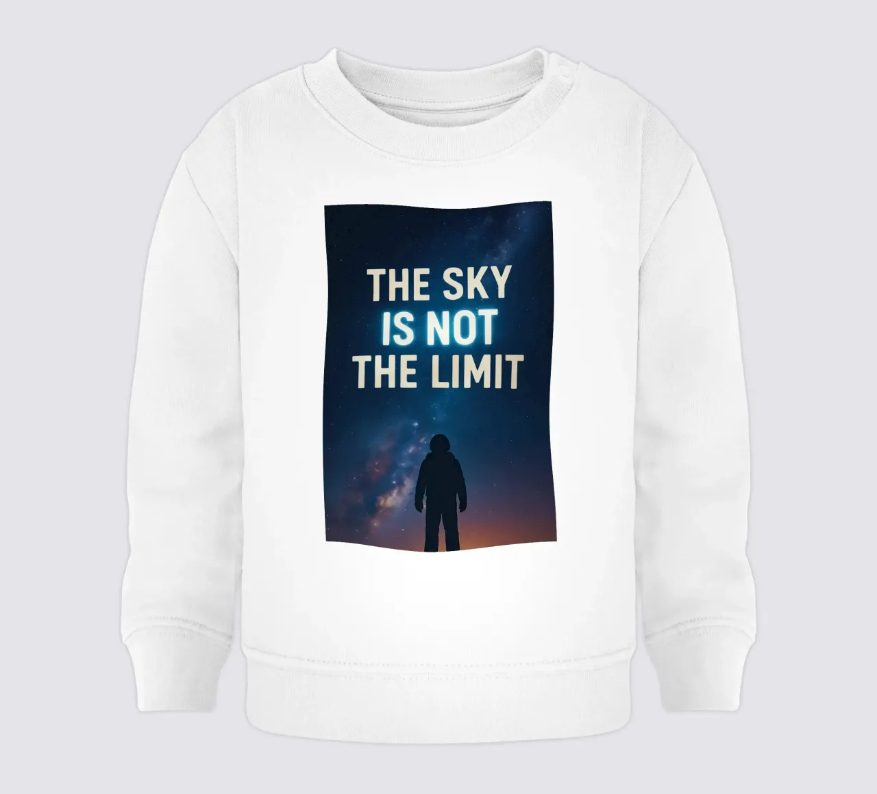 The sky is not the limit motivation felpa neonato da RB-Quotes