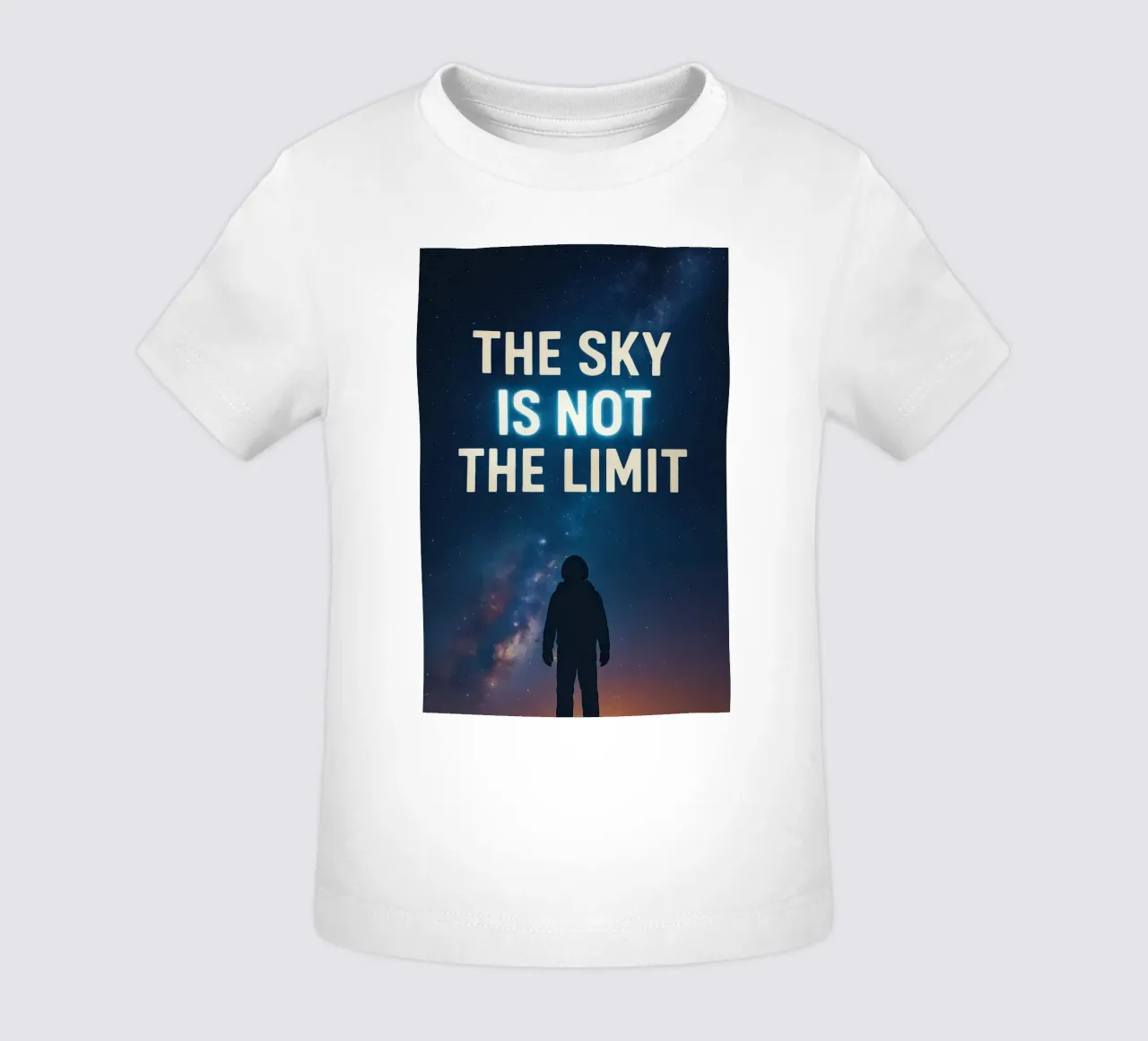 The sky is not the limit motivation maglietta neonato da RB-Quotes