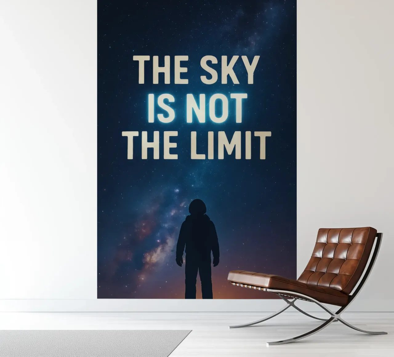 The sky is not the limit motivation papel para pared de RB-Quotes