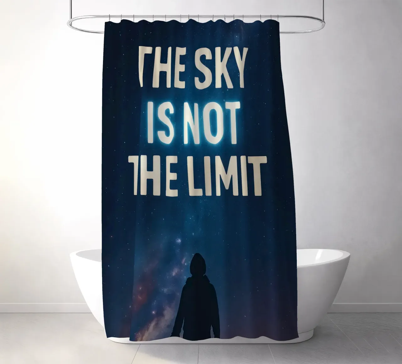 The sky is not the limit motivation tenda da doccia da RB-Quotes