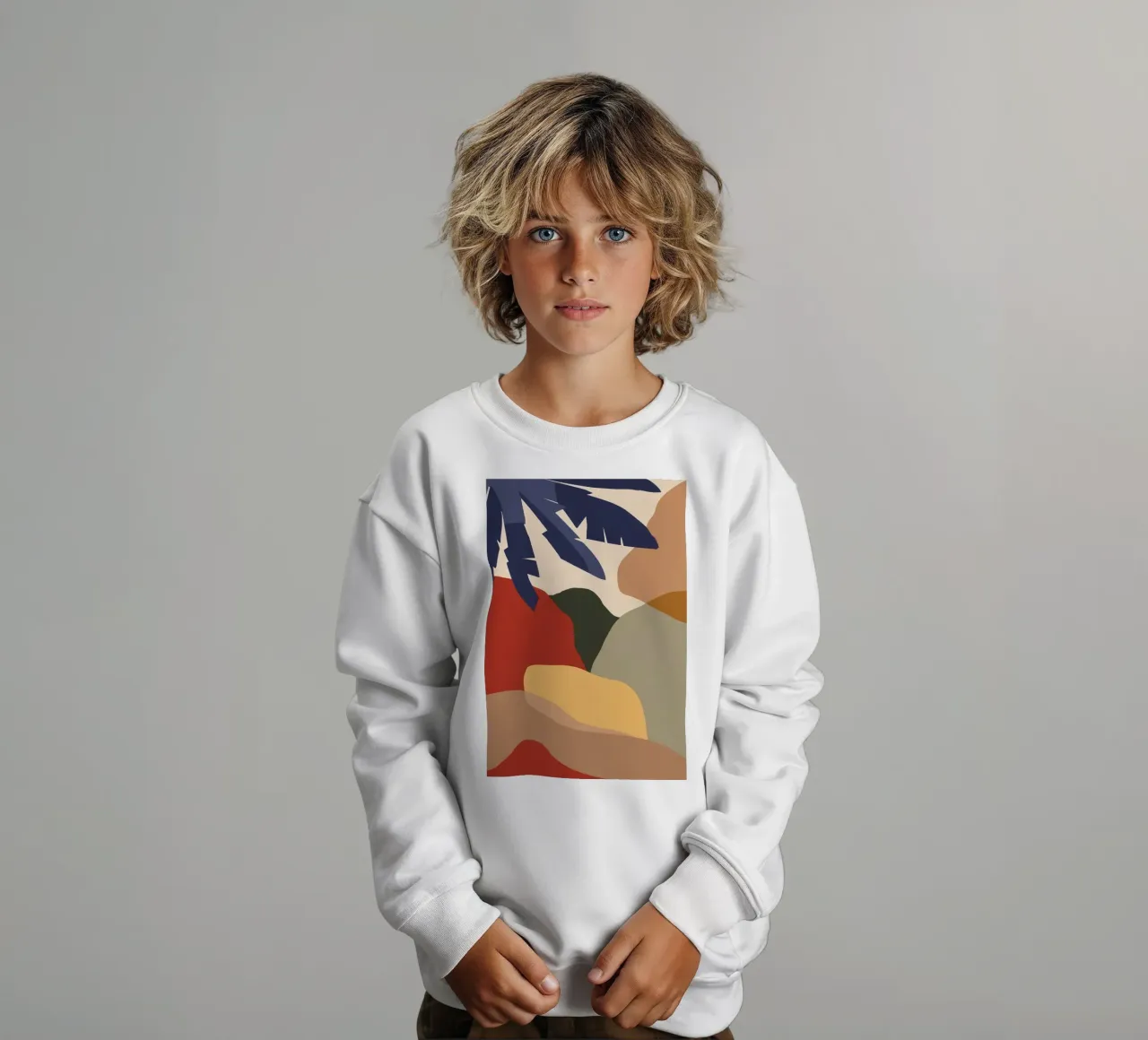Paysage terrestre minimaliste Vista sweat enfant de Bring Haven