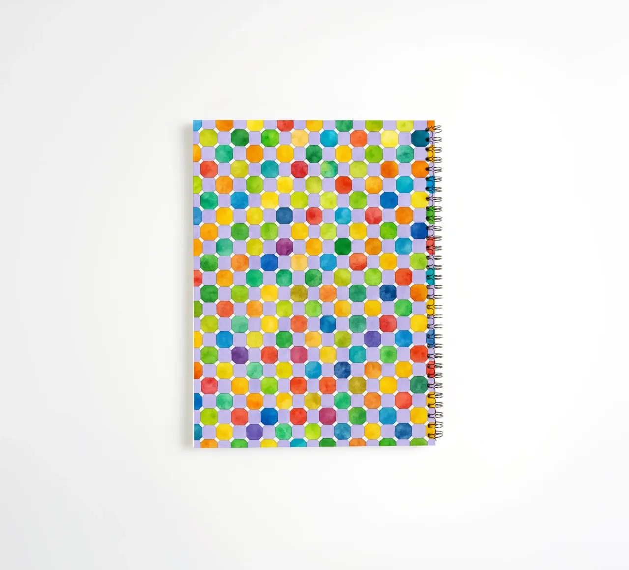 octagonal abstract drawing ilustration spiral notebook by Permatax