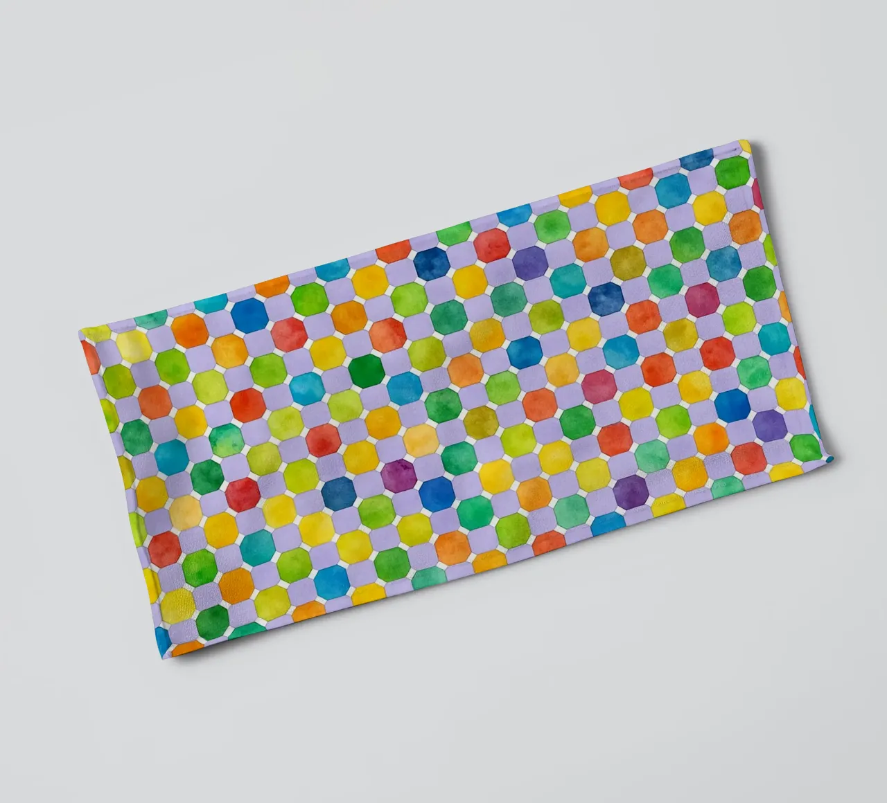 octagonal abstract drawing ilustration towel by Permatax