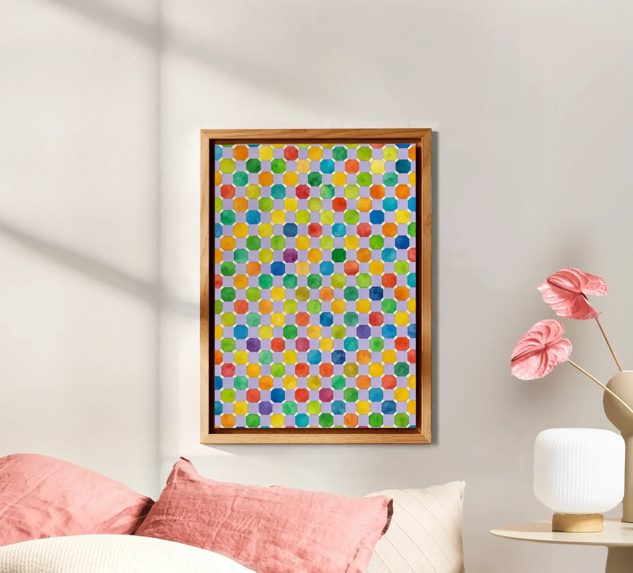 octagonal abstract drawing ilustration alu-dibond by Permatax