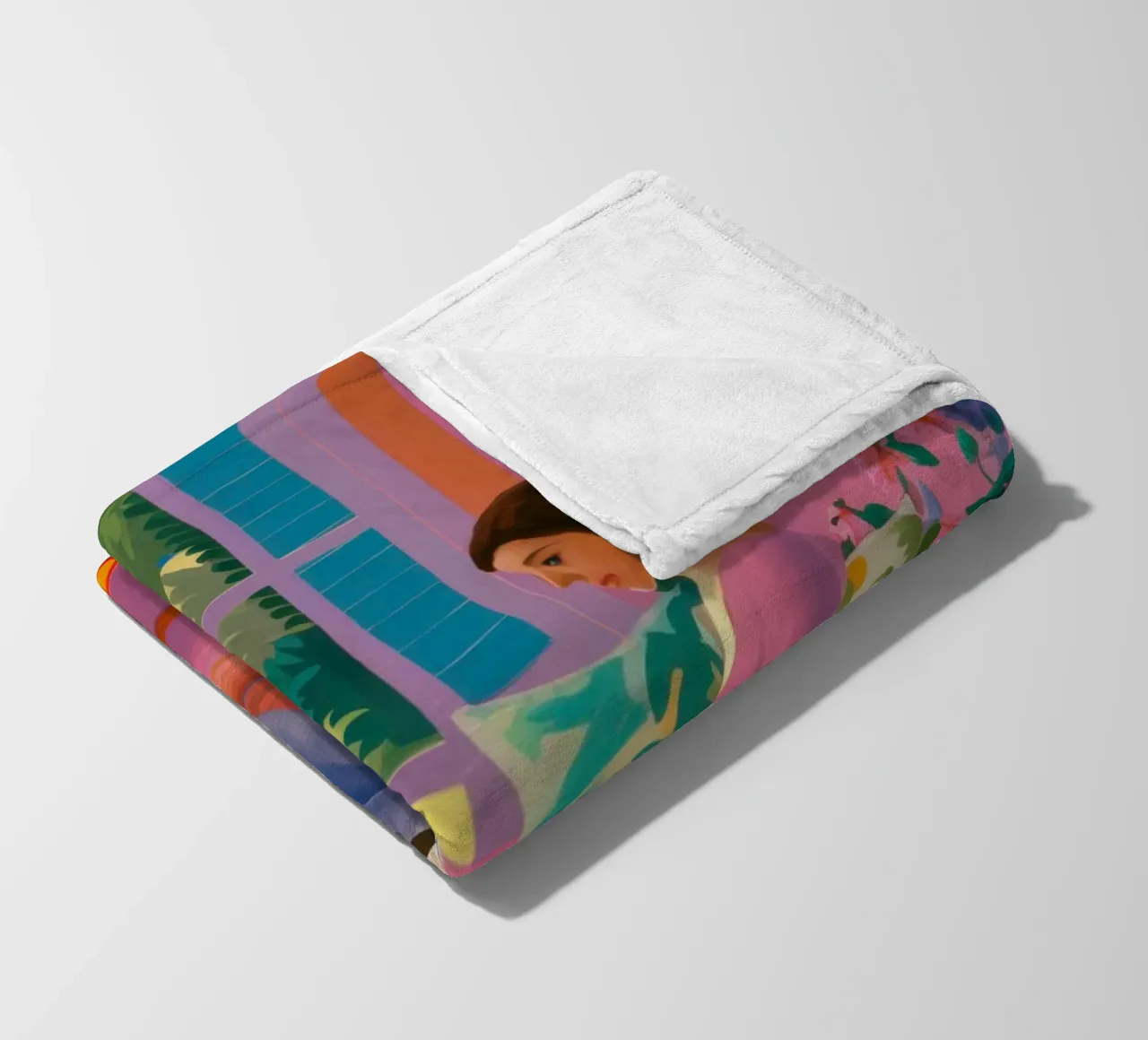 Angolo di lettura inondato di sole coperta in pile da Veil Maya