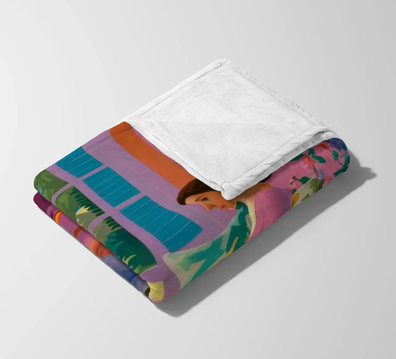 Angolo di lettura inondato di sole coperta in pile da Veil Maya