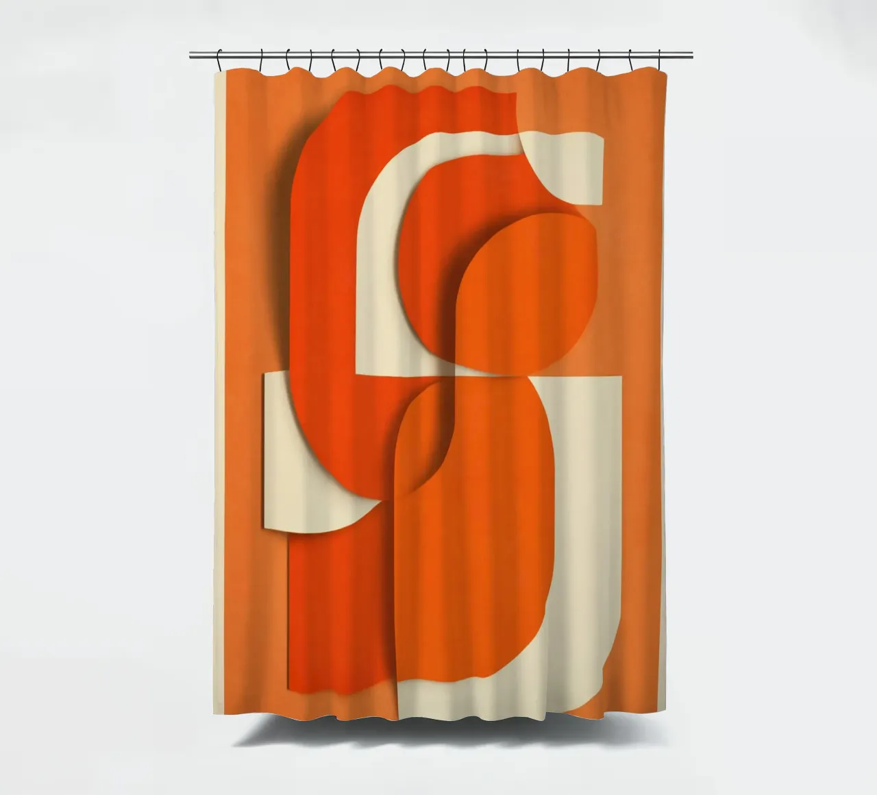 Retro Orange Layers tenda da doccia da Verse