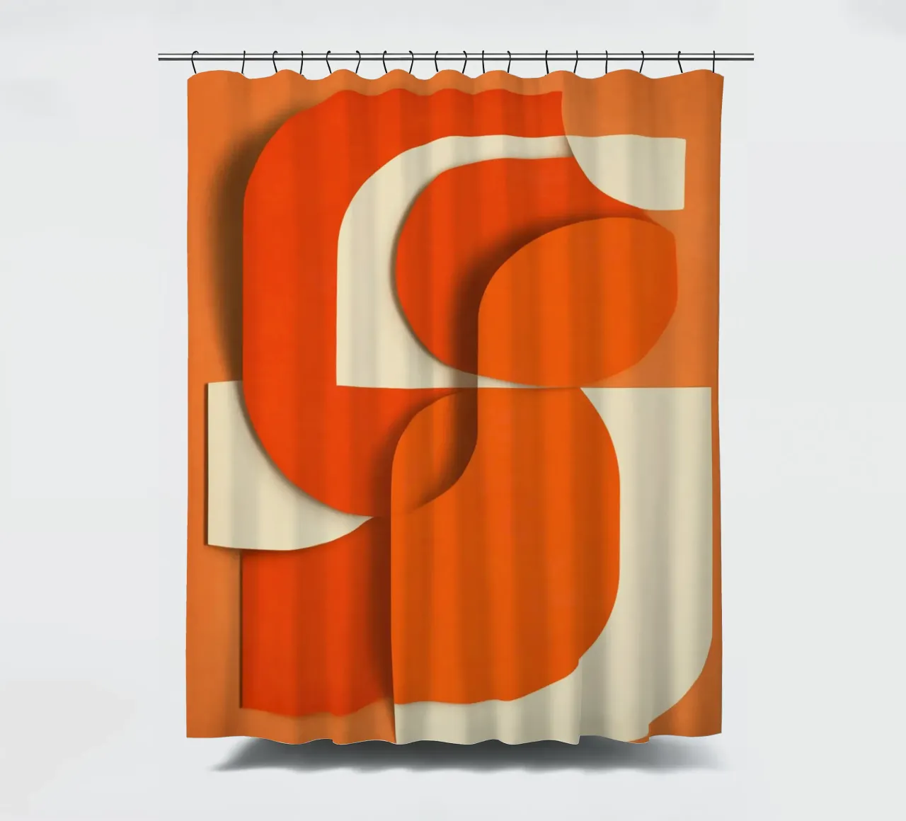 Retro Orange Layers tenda da doccia da Verse