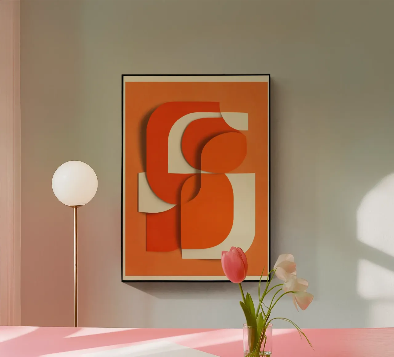 Retro Orange Layers plexiglass da Verse