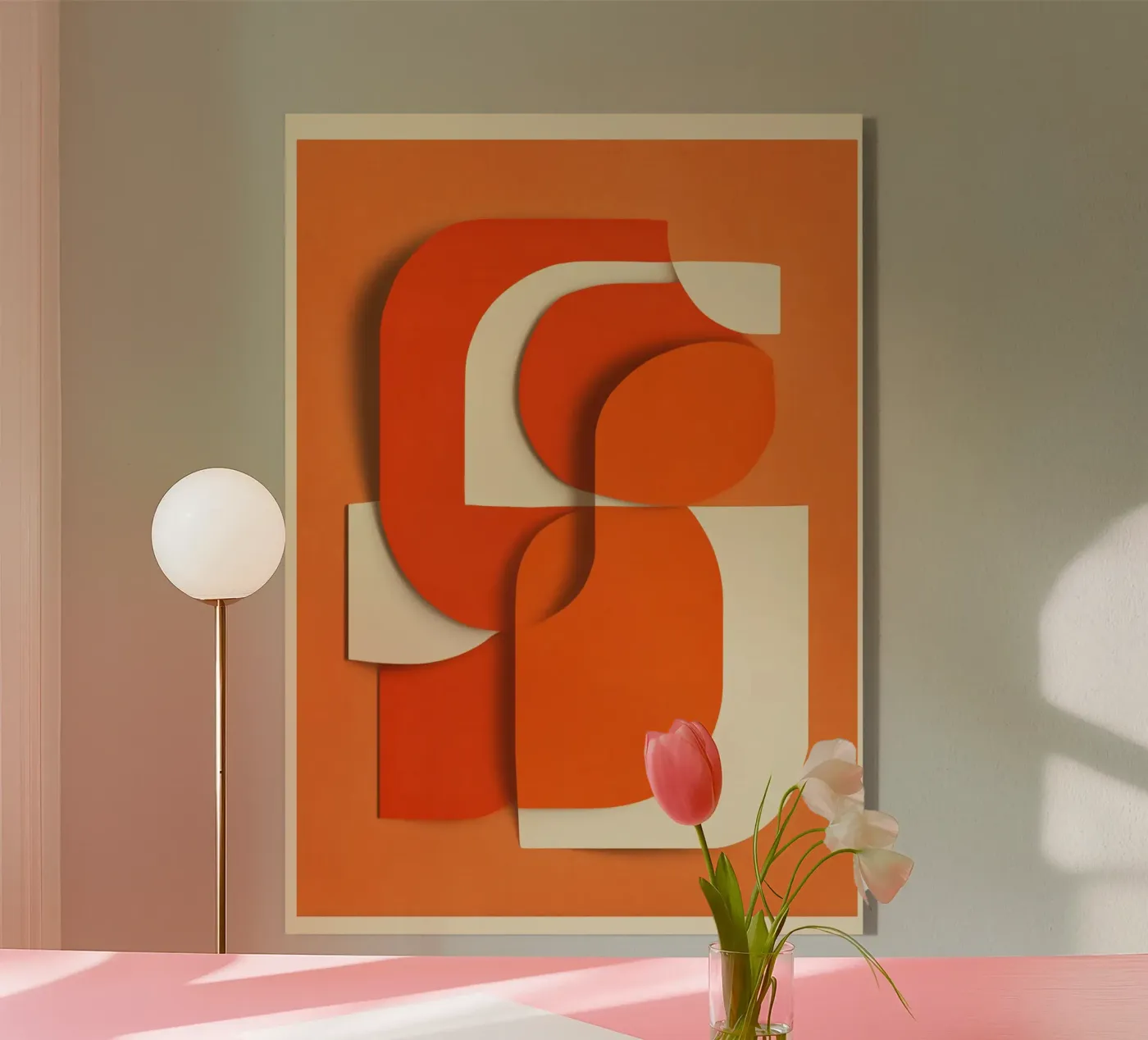 Retro Orange Layers plexiglass da Verse