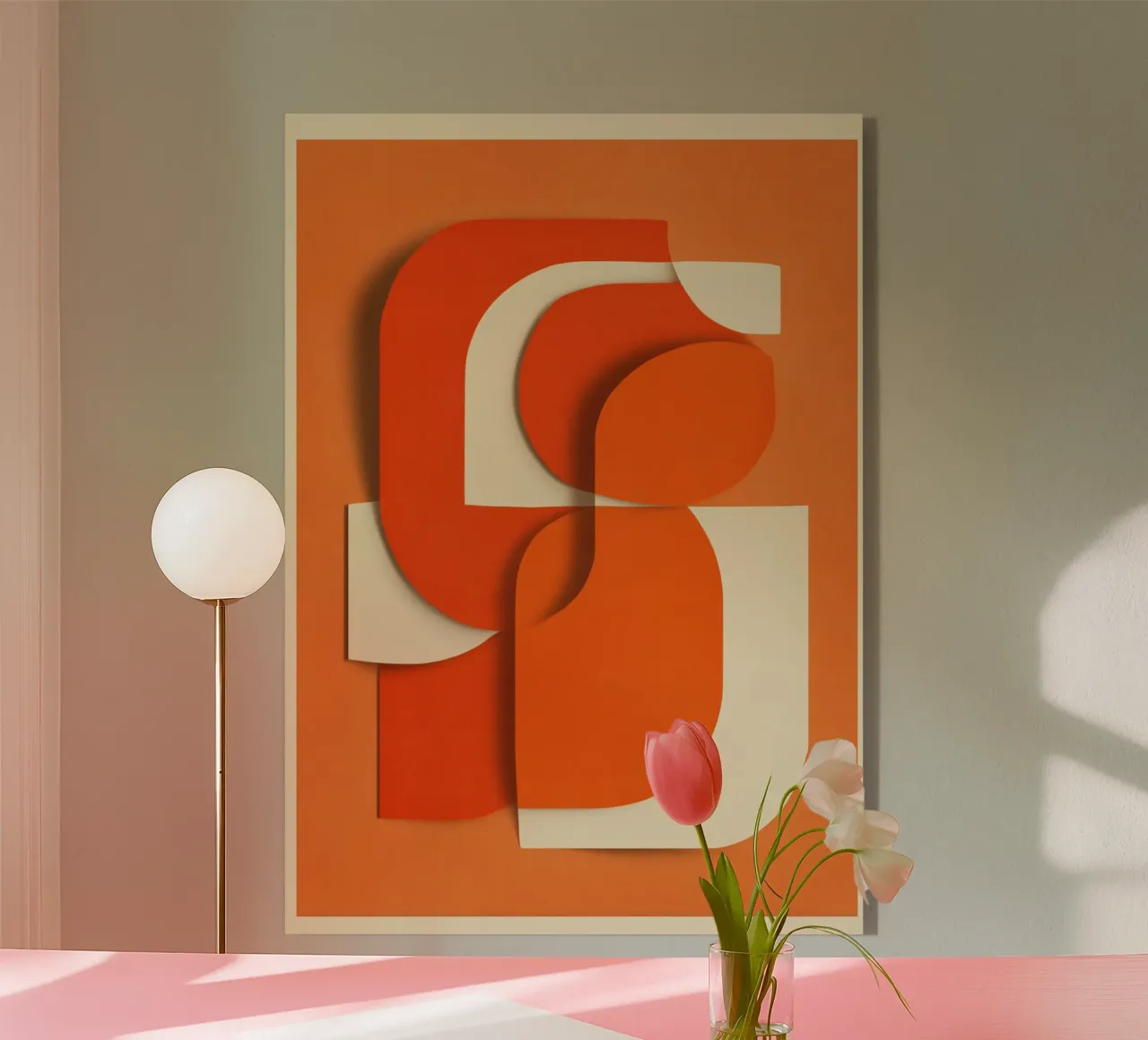 Retro Orange Layers plexiglass da Verse