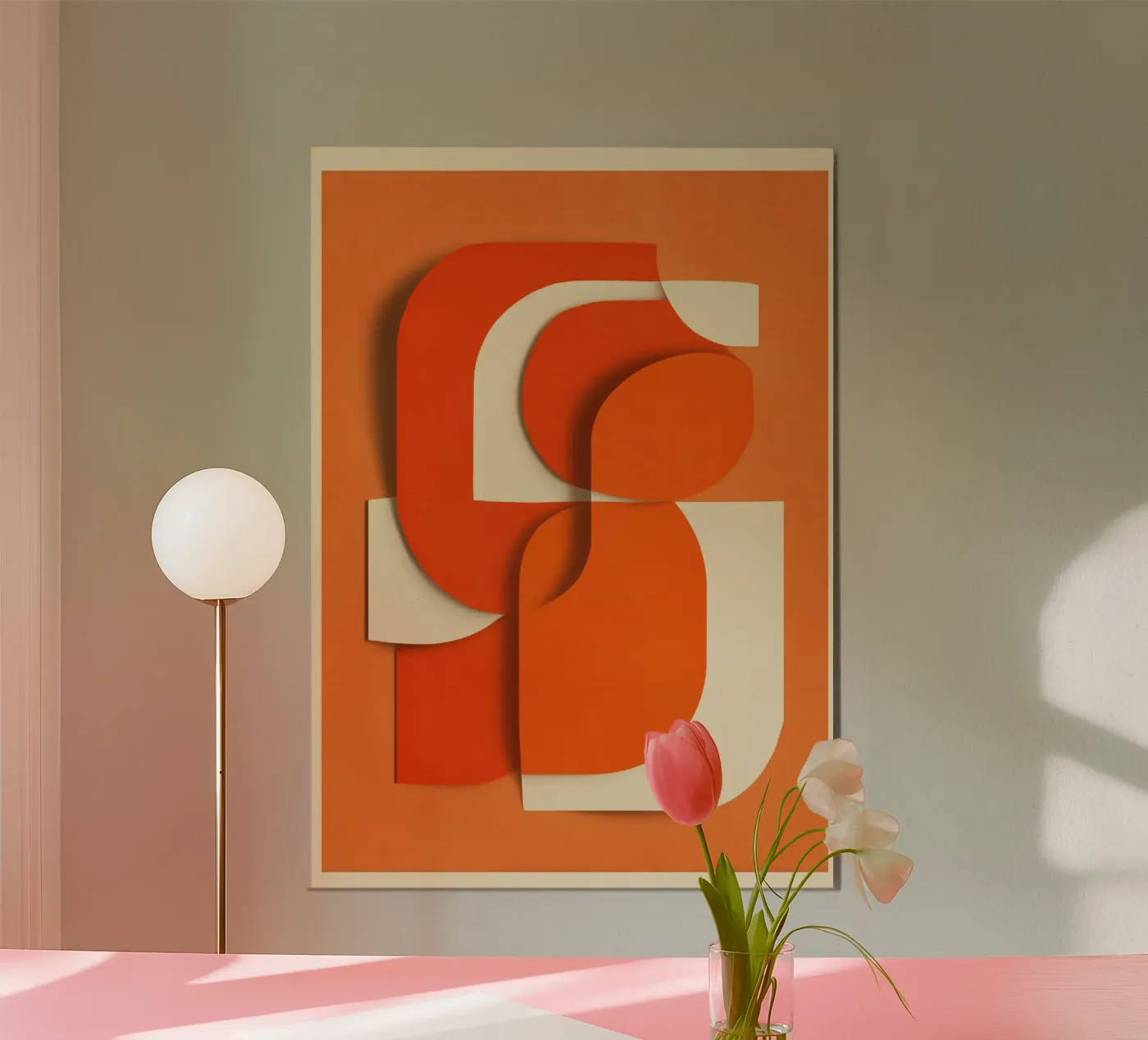 Retro Orange Layers poster da Verse
