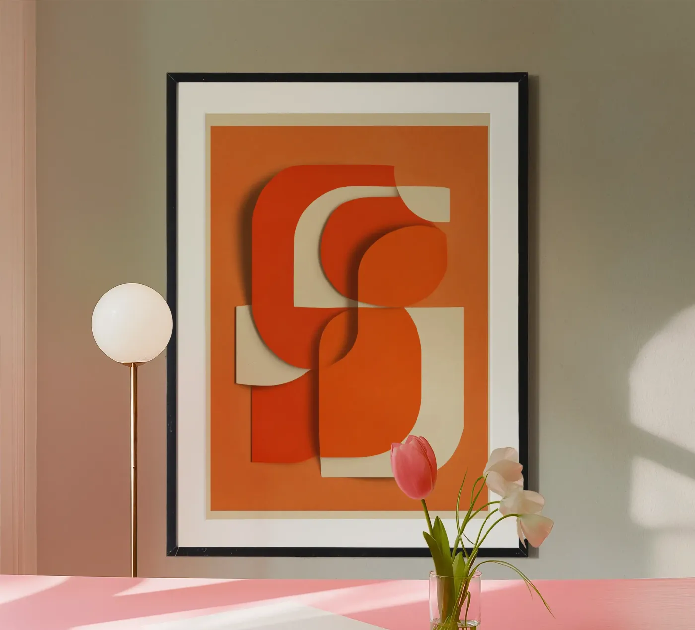 Retro Orange Layers poster da Verse