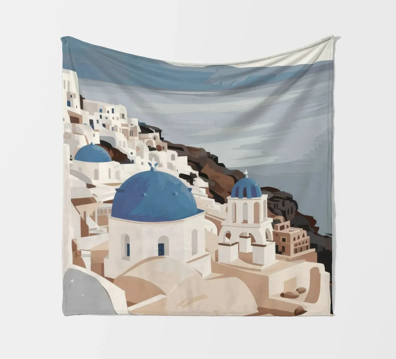 Vista Santorini senza tempo coperta in pile da Veil Maya