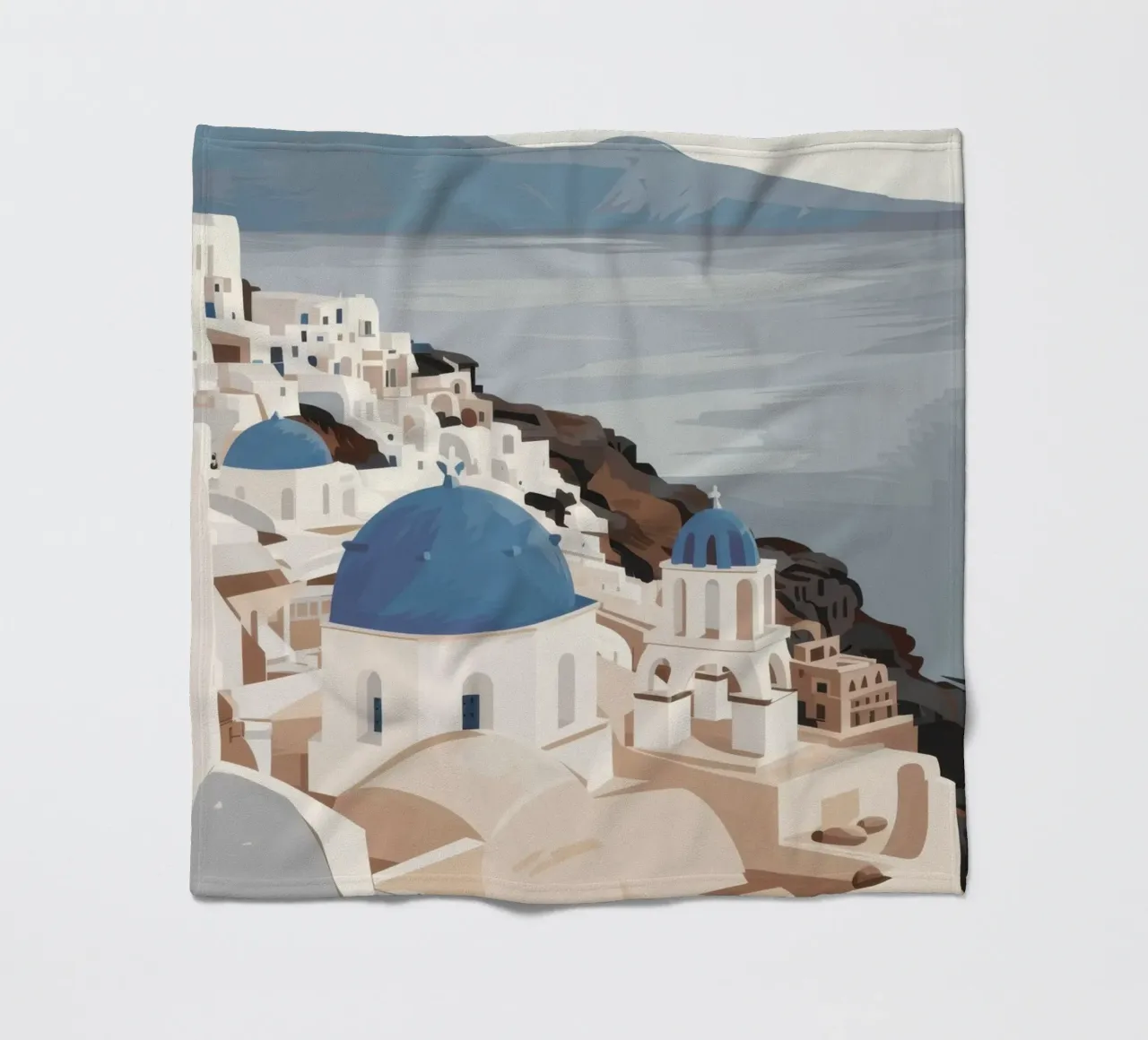 Vista Santorini senza tempo coperta in pile da Veil Maya