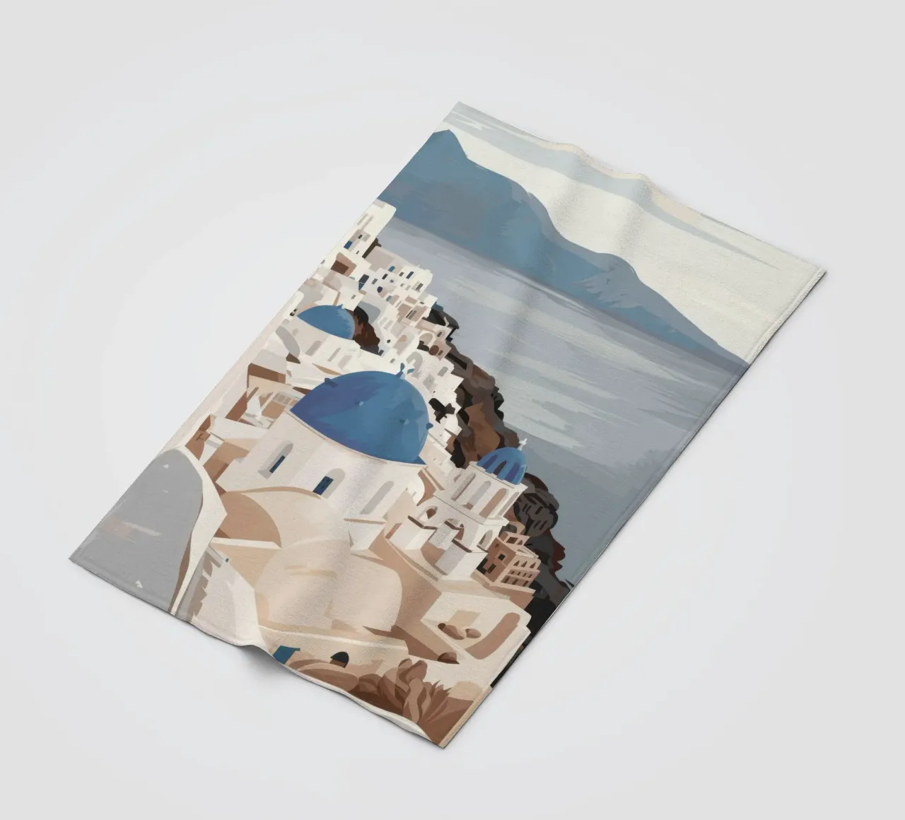 Vista Santorini senza tempo coperta in pile da Veil Maya