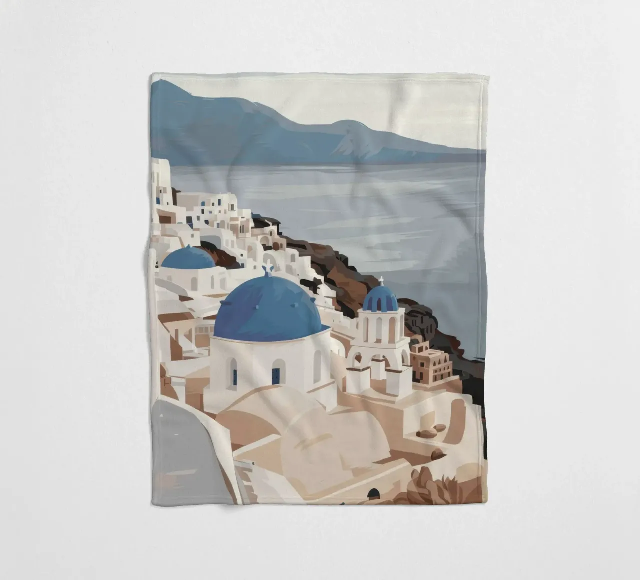 Vista Santorini senza tempo coperta in pile da Veil Maya