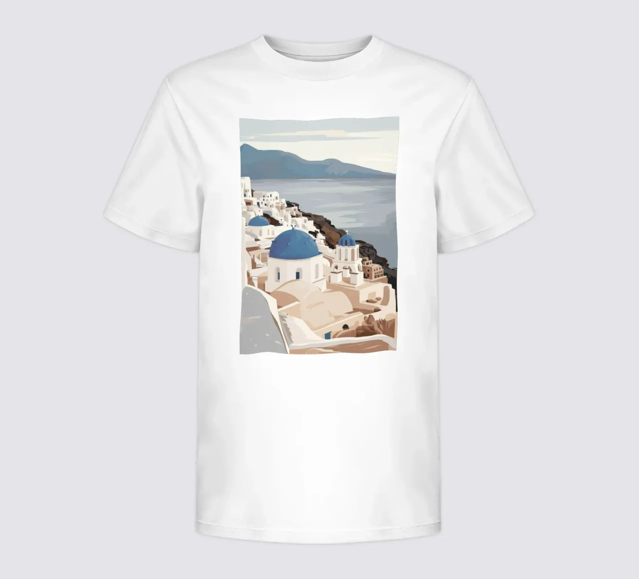 Timeless Santorini Vista kids t-shirt by Veil Maya