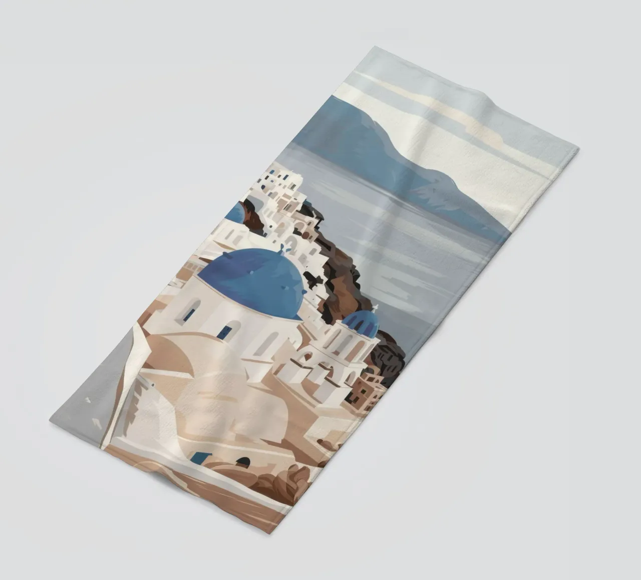 Vista Santorini senza tempo telo mare da Veil Maya