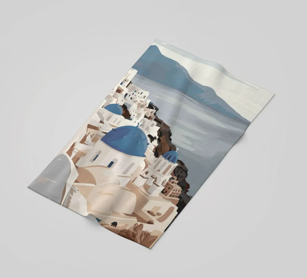Vista Santorini senza tempo telo mare da Veil Maya