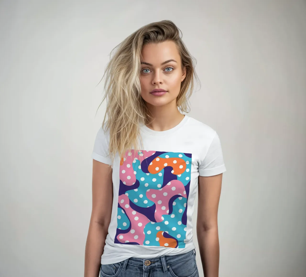 Flusso giocoso a pois t-shirt da donna da Frosh Pallete