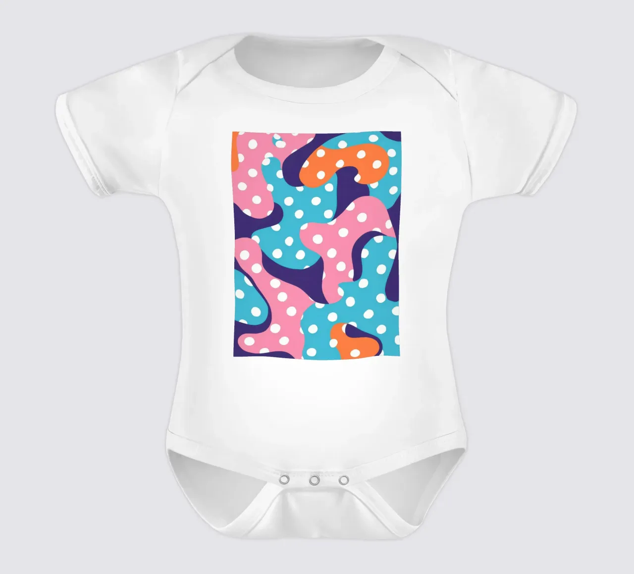 Speelse Polka Dot Flow babyrompertje korte mouwen van Frosh Pallete