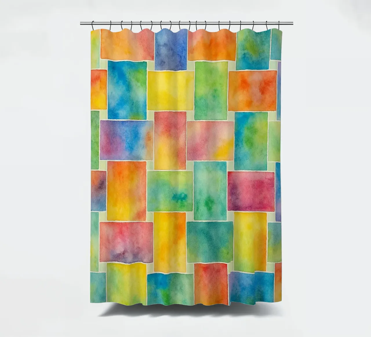 plaited mats abstract drawing ilustration shower curtain by Permatax