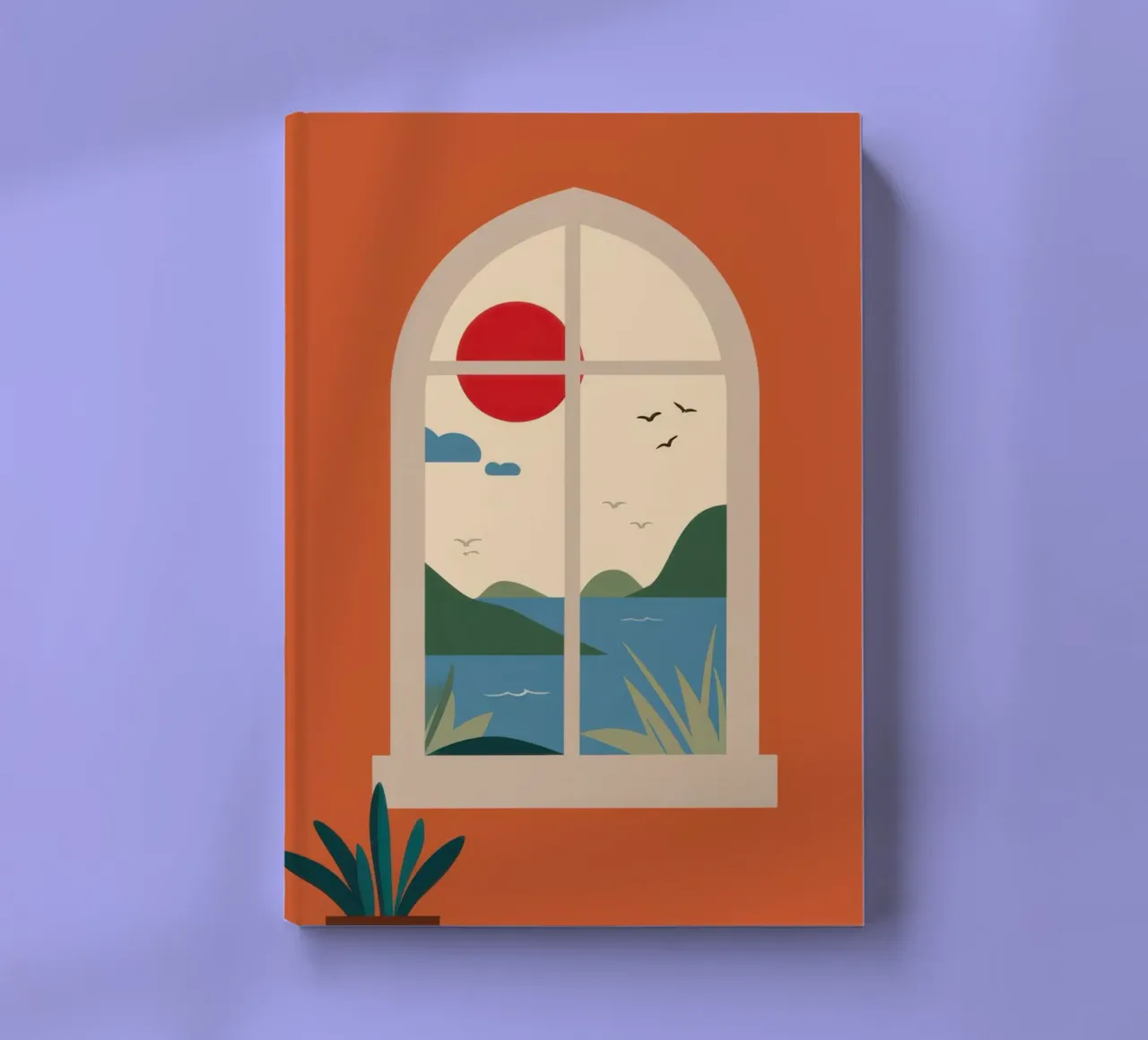 Terracotta Window Solace notebook by Bring Haven
