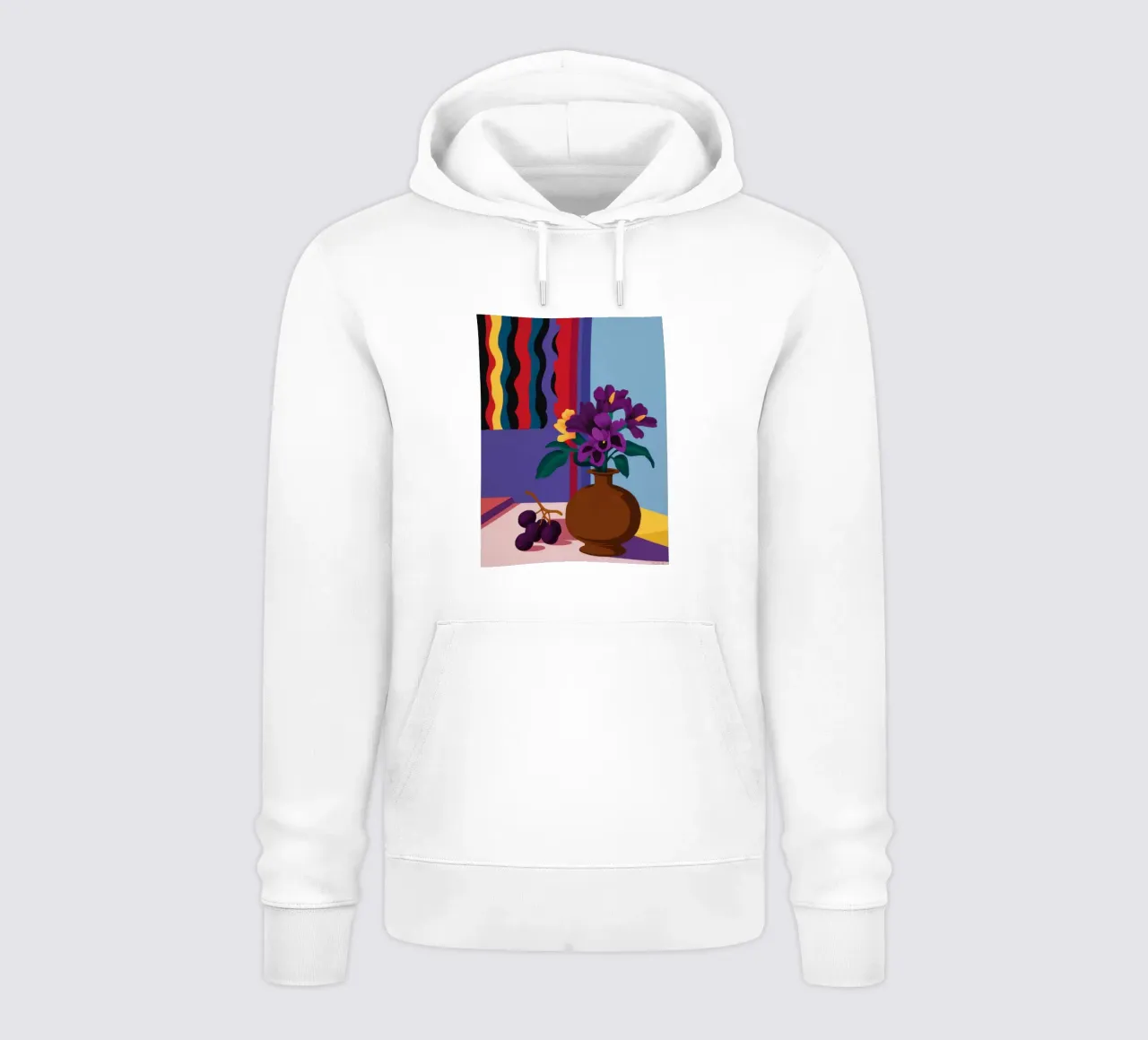 Still Life with Purple Asters hoodie by Veil Maya