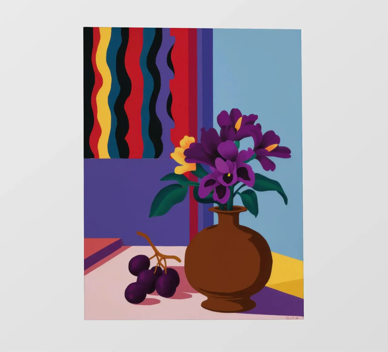Still Life with Purple Asters pvc cover by Veil Maya