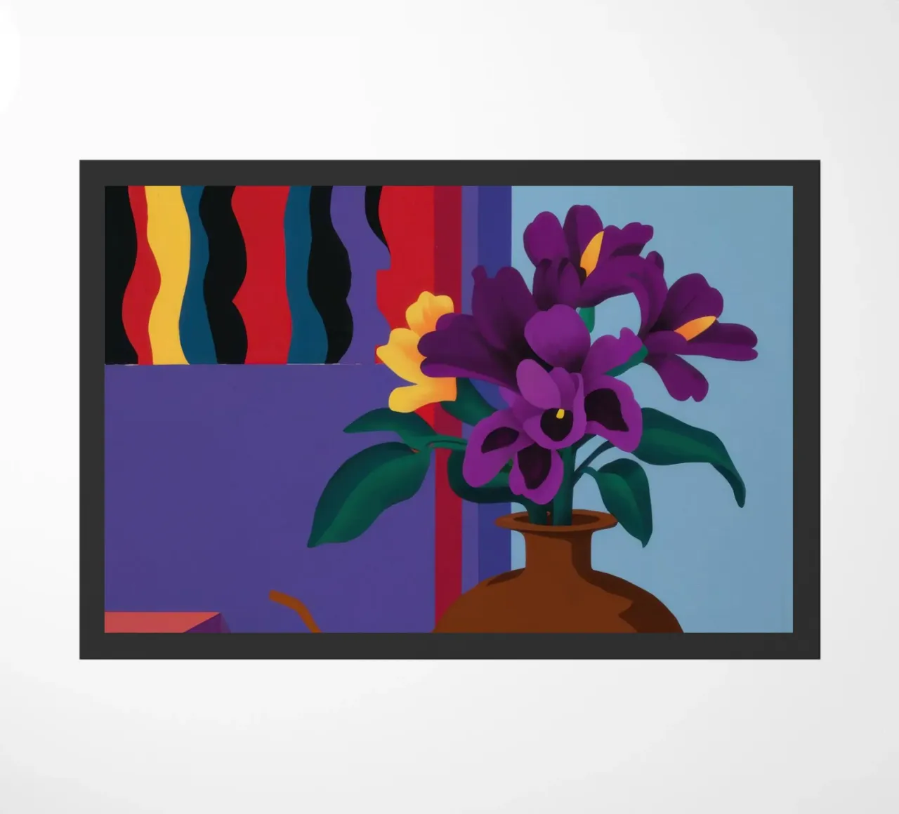 Still Life with Purple Asters doormat by Veil Maya