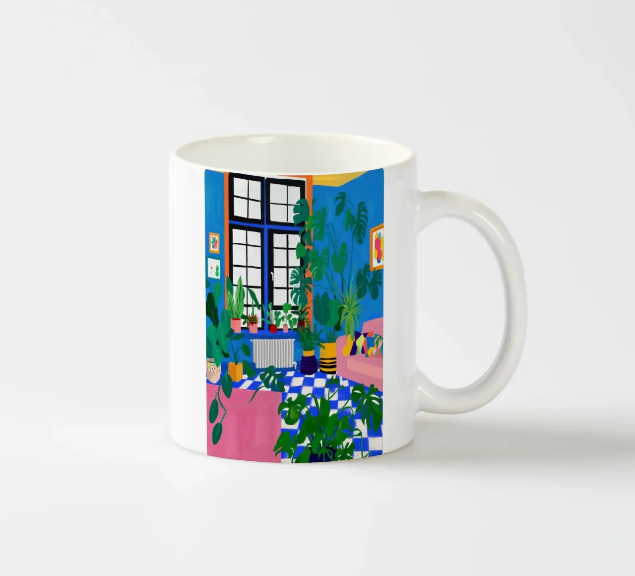 Vivid Room Sanctuary ceramic mug by Frosh Pallete