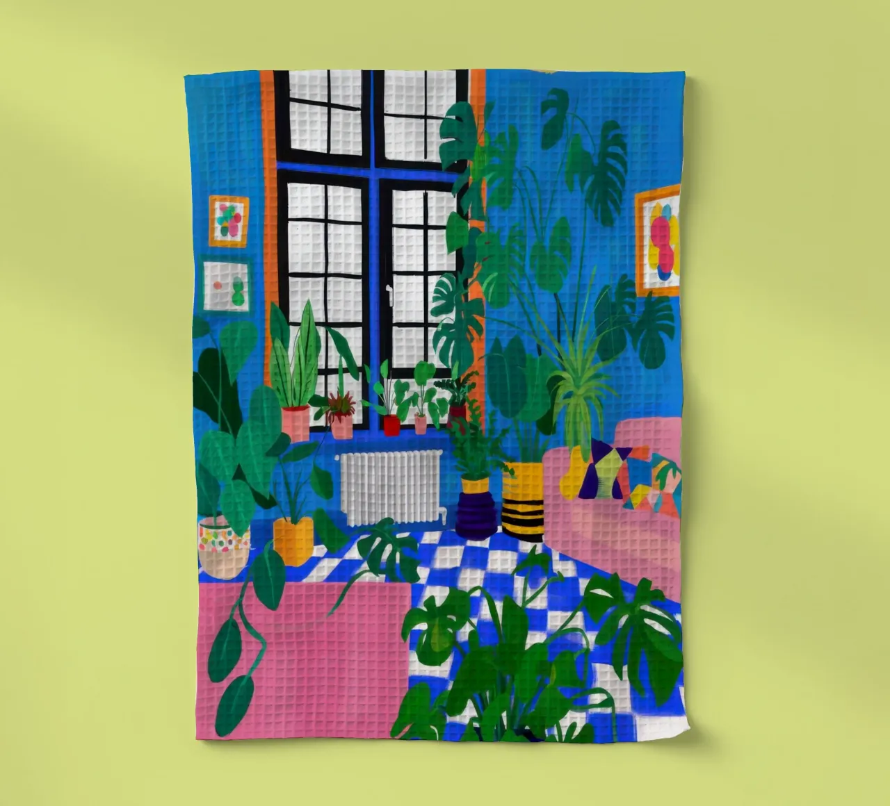 Vivid Room Sanctuary tea towel by Frosh Pallete