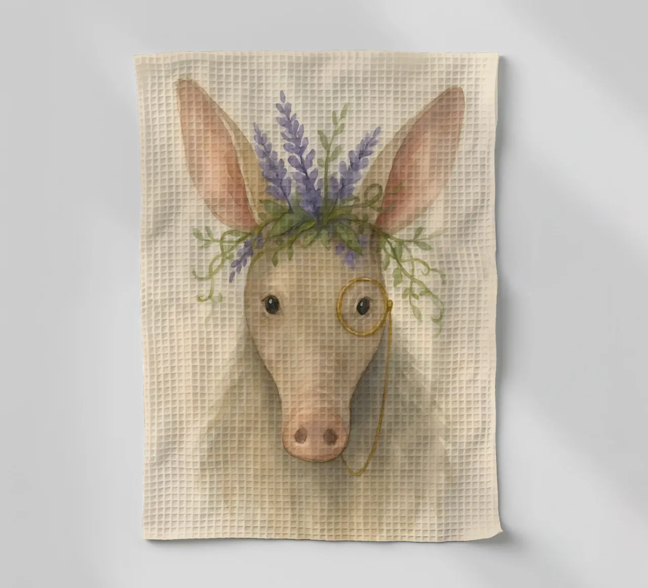 Lavender Scholar: The Gentle Aardvark tea towel by Graceful Desine